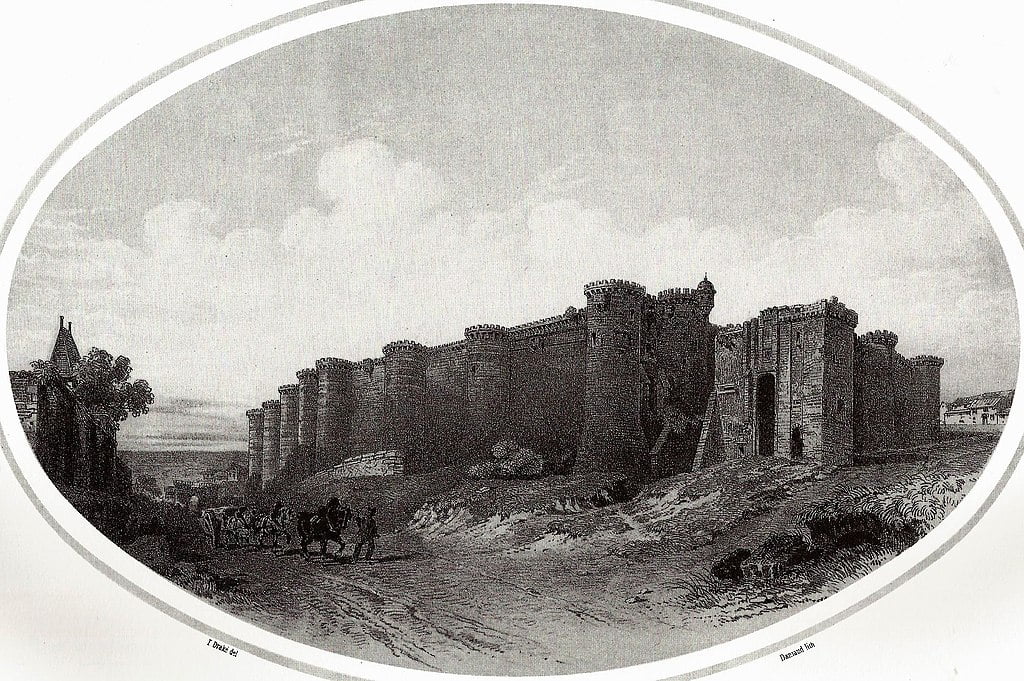 An old images of Chateau d’Angers far view.