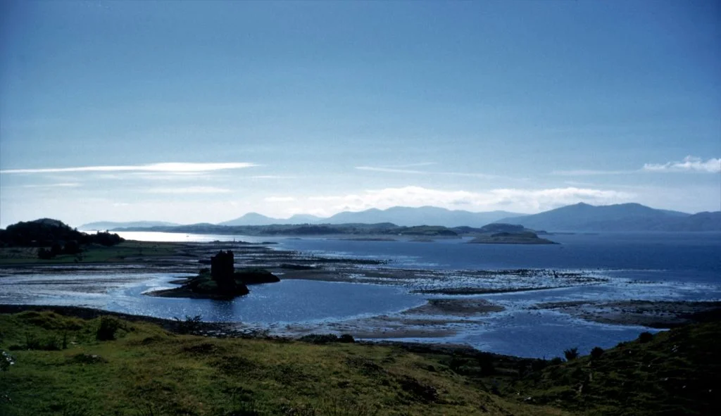 Castle Stalker view from above the mountain.