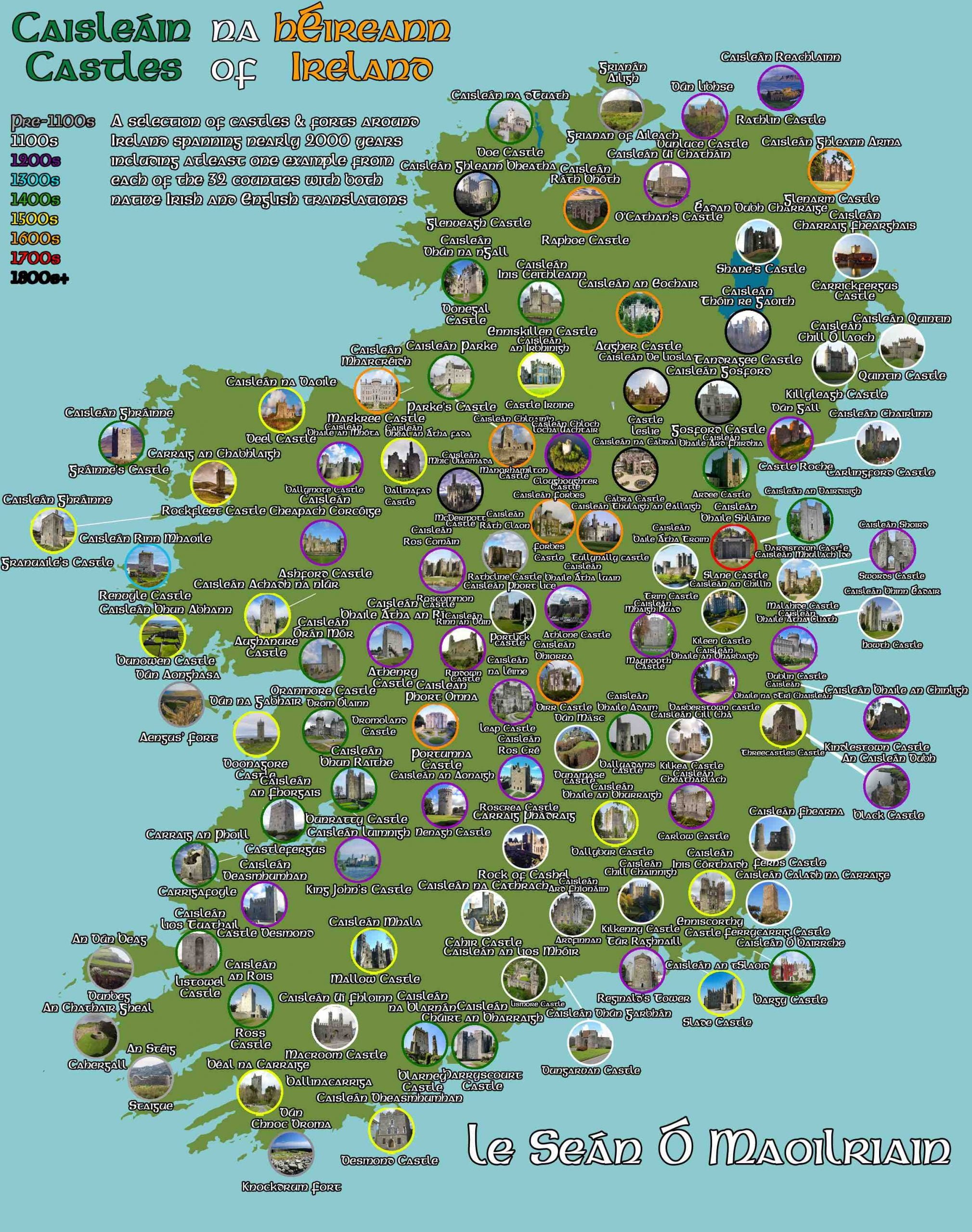 Irish Castles Map