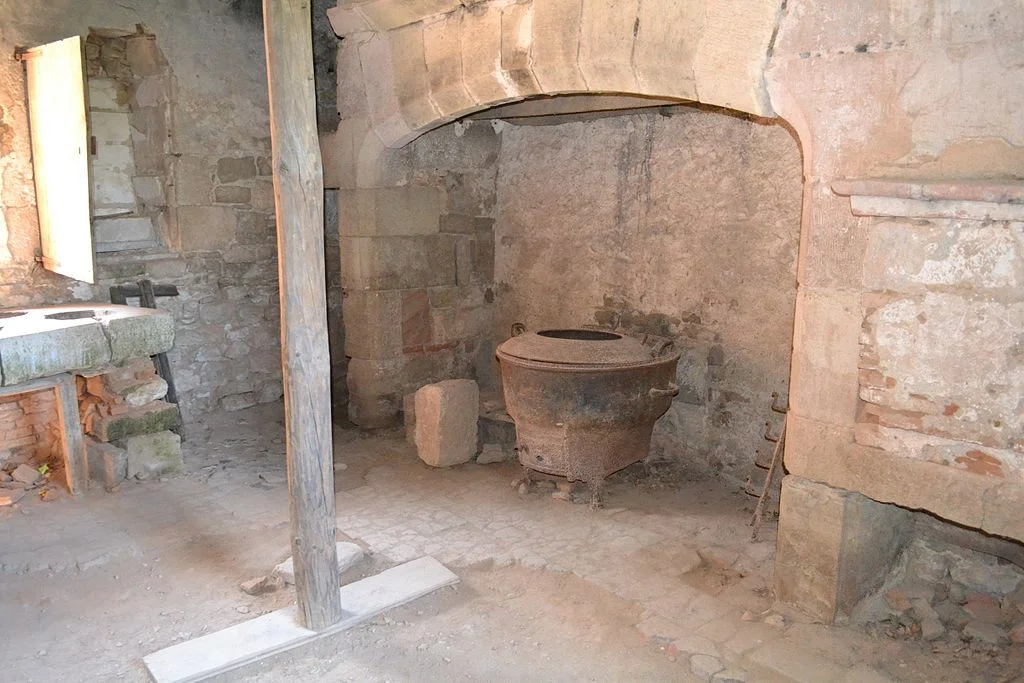 The kitchen at Château de Bruniquel.