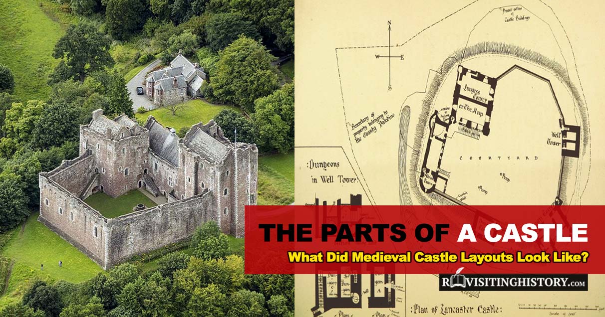 parts of a castle labeled