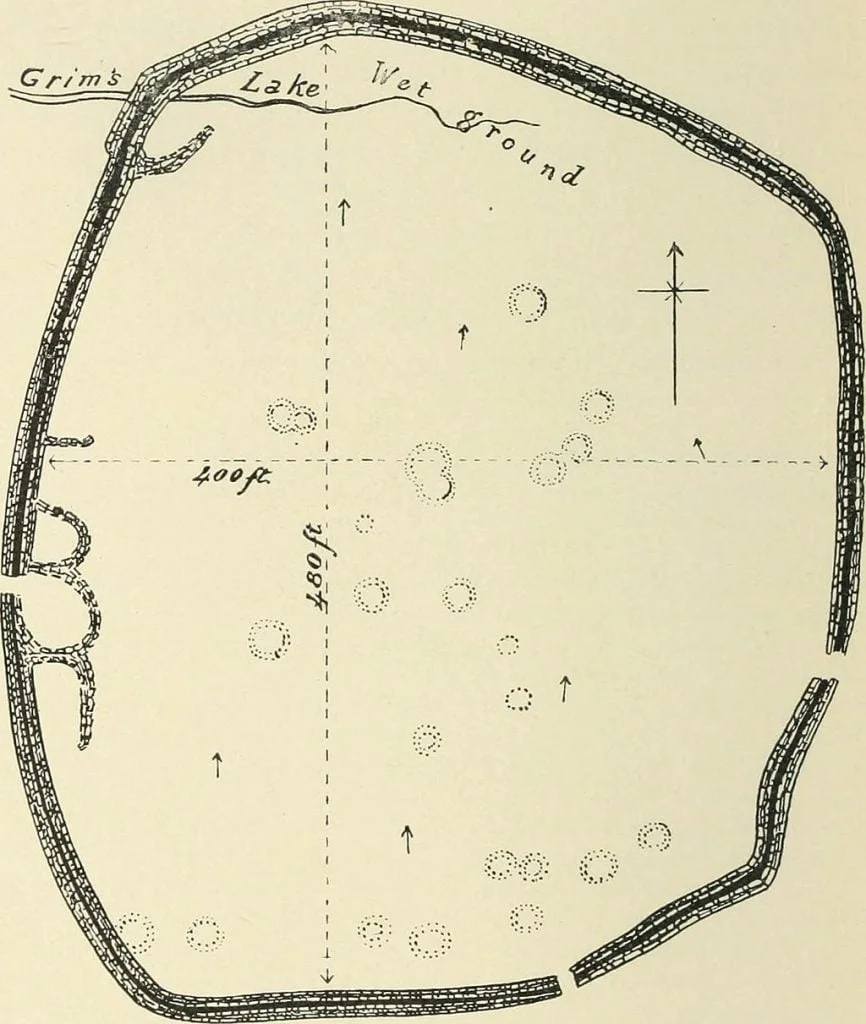 An earthwork blueprint of the Norman era.