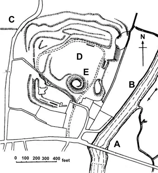 Wallingford Castle’s plan view.