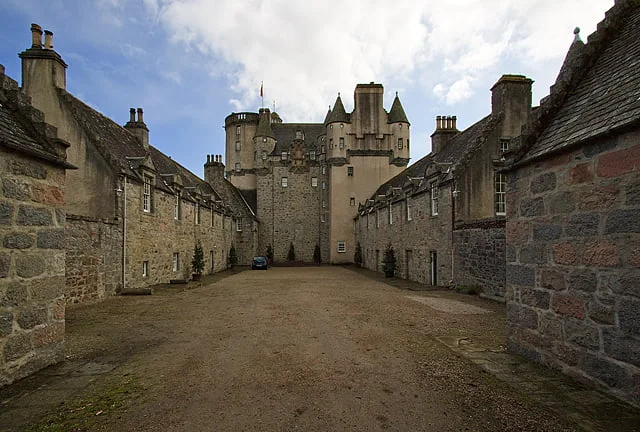 A medieval vantage of Castle Fraser.